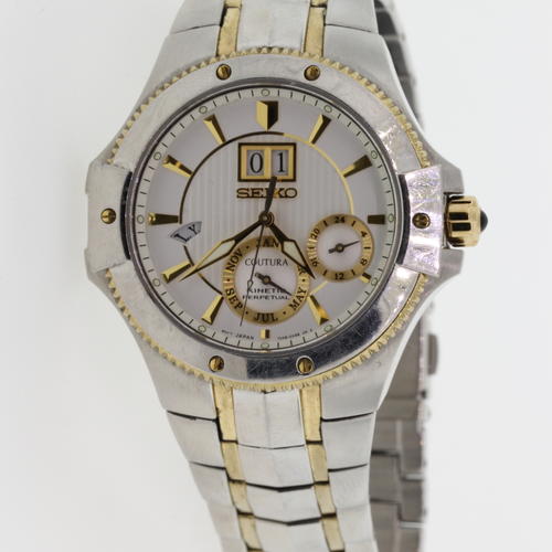Seiko Coutura Kinetic Perpetual Two-Tone Watch 7D48-0AB8 