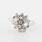 Beautiful Vintage Ladies 14K White Gold Round Diamond Flower Cocktail Ring