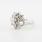 Beautiful Vintage Ladies 14K White Gold Round Diamond Flower Cocktail Ring