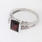 Elegant 14k White Gold Garnet Diamond Ladies Ring