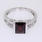 Elegant 14k White Gold Garnet Diamond Ladies Ring