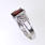 Elegant 14k White Gold Garnet Diamond Ladies Ring