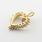 Stunning Vintage Ladies 14K Yellow Gold Round Diamond Heart Shaped Pendant