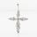 Beautiful Ladies 14K White Gold Baguette Round DIamond Religious Cross Pendant