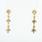 Stunning REL Jewelers 18K Yellow Gold Round Diamond Dangling Flower Earring Pair