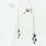 Impressive 14K White Gold Lucky Clubs Dangle Diamond Estate Earrings