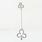 Impressive 14K White Gold Lucky Clubs Dangle Diamond Estate Earrings