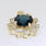 Retro Vintage Yellow Gold 10K London Blue Topaz & White Topaz Charm