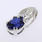 Fabulous White Gold 10K Diamond & Sapphire Ladies Charm