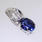 Fabulous White Gold 10K Diamond & Sapphire Ladies Charm