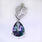 NEW Modern 10K White Gold Peacock Pear Cut Topaz Gem Diamond Drop Pendant