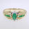 Divine Ladies 14k Yellow Gold Emerald and Diamond Ring Jewelry