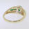 Divine Ladies 14k Yellow Gold Emerald and Diamond Ring Jewelry