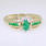 Divine Ladies 14k Yellow Gold Emerald and Diamond Ring Jewelry