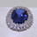 Beautiful White Gold 14K Sapphire & Cubic Zirconias Ladies Charm