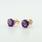 Gorgeous Estate 14K Yellow Gold Synthetic Amethyst Stud Earrings