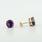 Gorgeous Estate 14K Yellow Gold Synthetic Amethyst Stud Earrings