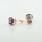 Gorgeous Estate 14K Yellow Gold Synthetic Amethyst Stud Earrings