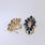 Divine Ladies 14K Yellow Gold Blue Spinel and Diamond Earrings Jewelry