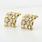 Spectacular Ladies 14K Yellow Gold Cable Style Diamond Earrings French Clip