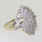 Splendid Ladies 10K Yellow Gold Diamond Cocktail Ring Jewelry