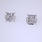 Stunning 14k White Gold Princess Cut Diamond Studs Earrings Jewelry