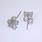 Stunning 14k White Gold Princess Cut Diamond Studs Earrings Jewelry