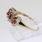 Intriguing Ladies 14k Yellow Gold Garnet Ring Jewelry