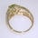 Charming Ladies 14k Yellow Gold Peridot and Diamond Cocktail Ring Jewelry