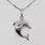 Delightful Ladies 18K White Gold Dolphin Pendant and Chain Jewelry