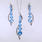 Splendid Ladies 10K White Gold Blue Spinel Journey Pendant and Earrings Jewelry Set