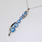 Splendid Ladies 10K White Gold Blue Spinel Journey Pendant and Earrings Jewelry Set