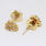 Stunning Yellow Gold 14K Diamond Ladies Earrings