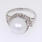 Gorgeous White Gold 14K Vintage Pearl Diamonds Ladies Set 