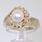 Lustrous Ladies 14K Yellow Gold Pearl and Diamond Right Hand Ring Jewelry