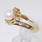 Lustrous Ladies 14K Yellow Gold Pearl and Diamond Right Hand Ring Jewelry