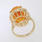 Delightful Ladies 14K Yellow Gold Citrine Cabochon Ring Jewelry