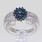 Exquisite White Gold 10k Blue & White Ladies Diamond Ring