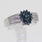 Exquisite White Gold 10k Blue & White Ladies Diamond Ring