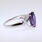 Superb White Gold 14k Amethyst & Diamond Vintage Ladies Ring 