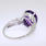 Superb White Gold 14k Amethyst & Diamond Vintage Ladies Ring 