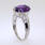 Superb White Gold 14k Amethyst & Diamond Vintage Ladies Ring 