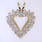Lovely Ladies 10K Yellow Gold Diamond Heart Pendant Jewelry
