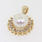 Classic Ladies 14K Yellow Gold Pearl and Diamond Pendant Jewelry