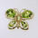 Delightful Ladies 10K Yellow Gold Peridot Butterfly Pendant Jewelry