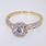 Scintillating Ladies 10K Yellow Gold CZ Ring Jewelry