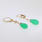 Delightful Ladies 14K Yellow Gold Aventurine Drop Earrings Jewelry