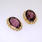 Charming Ladies 14K Yellow Gold Purple Zirconia Stud Earrings Jewelry