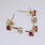 Lovely Ladies 10K Yellow Gold Spinel and Diamond Earrings Jewelry