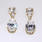 Charming Ladies 14K Yellow Gold Zirconia Drop Earrings Jewelry